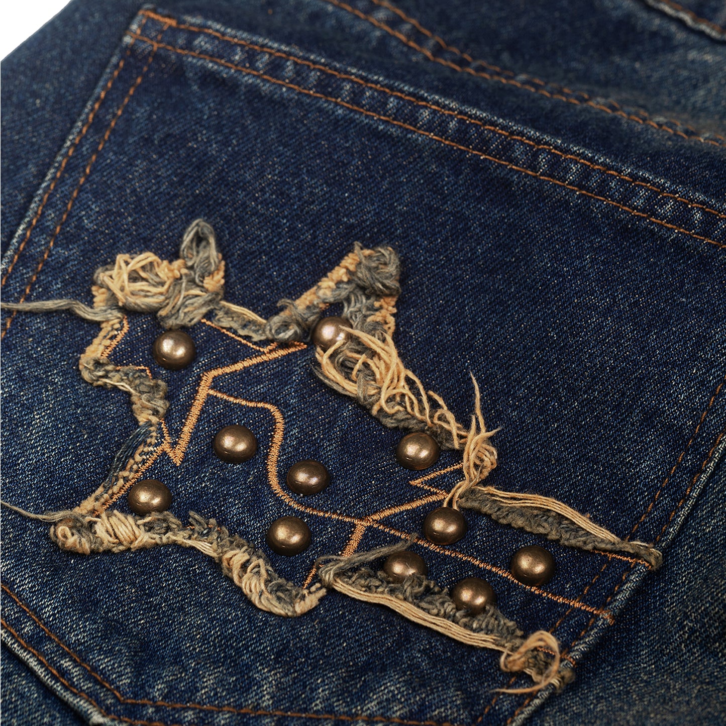 PT DISTRESSED DENIM - Navy