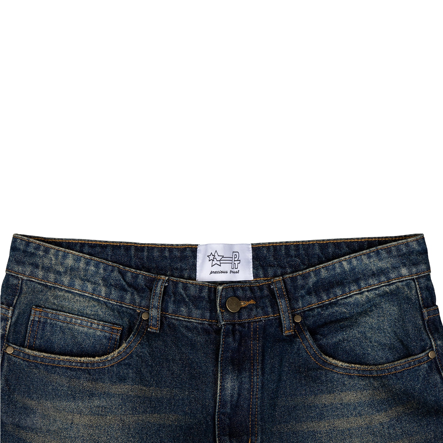 PT DISTRESSED DENIM - Navy