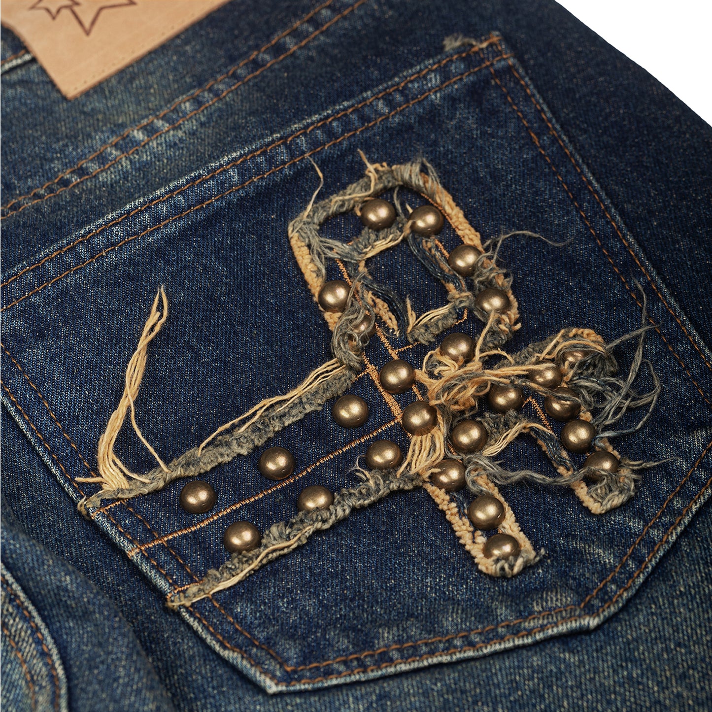 PT DISTRESSED DENIM - Navy