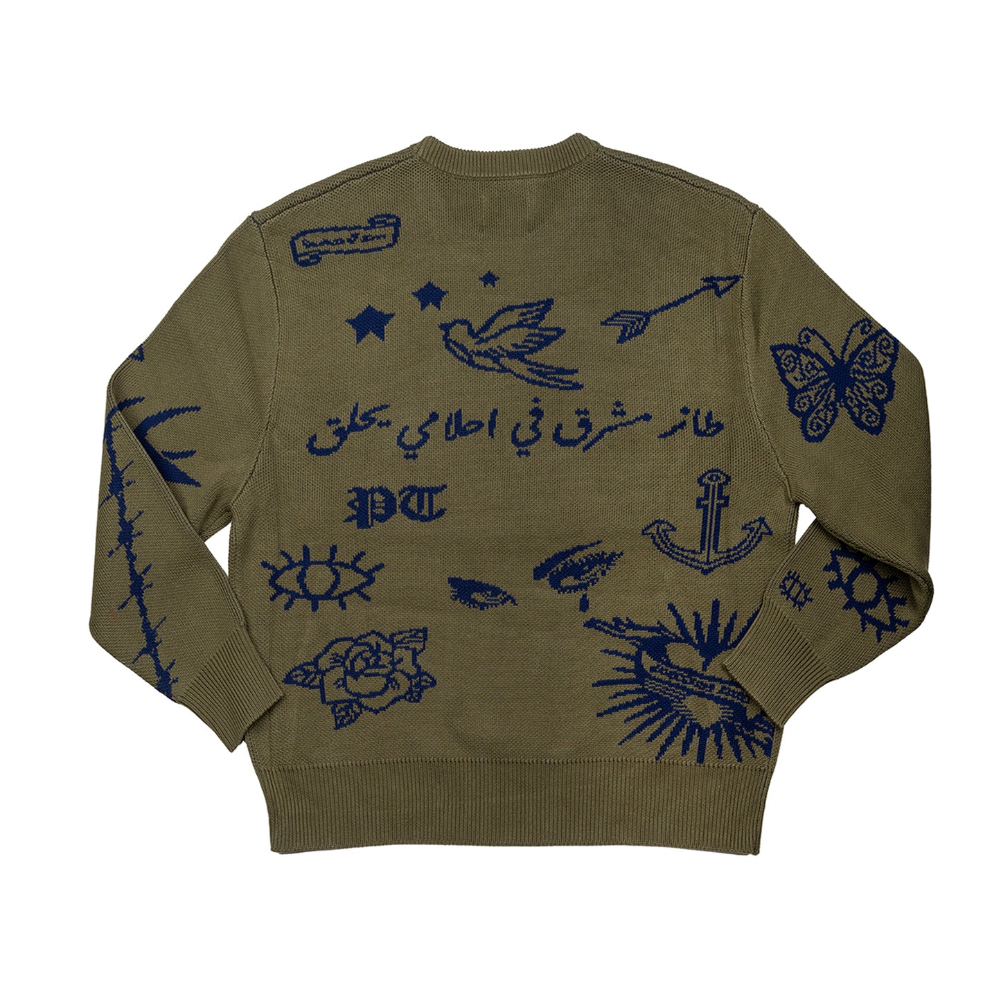 PT TATTOO KNIT - Olive