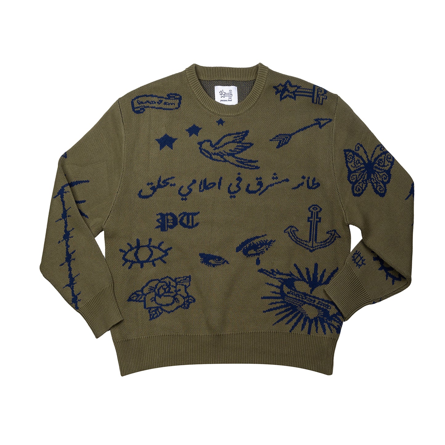 PT TATTOO KNIT - Olive