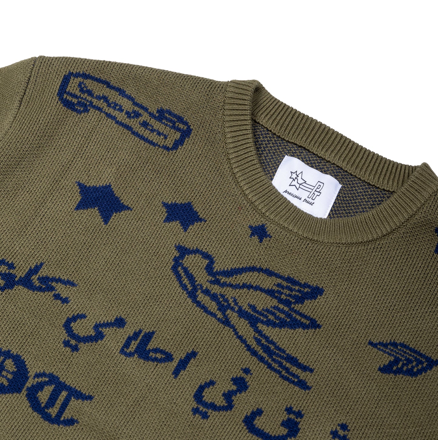 PT TATTOO KNIT - Olive