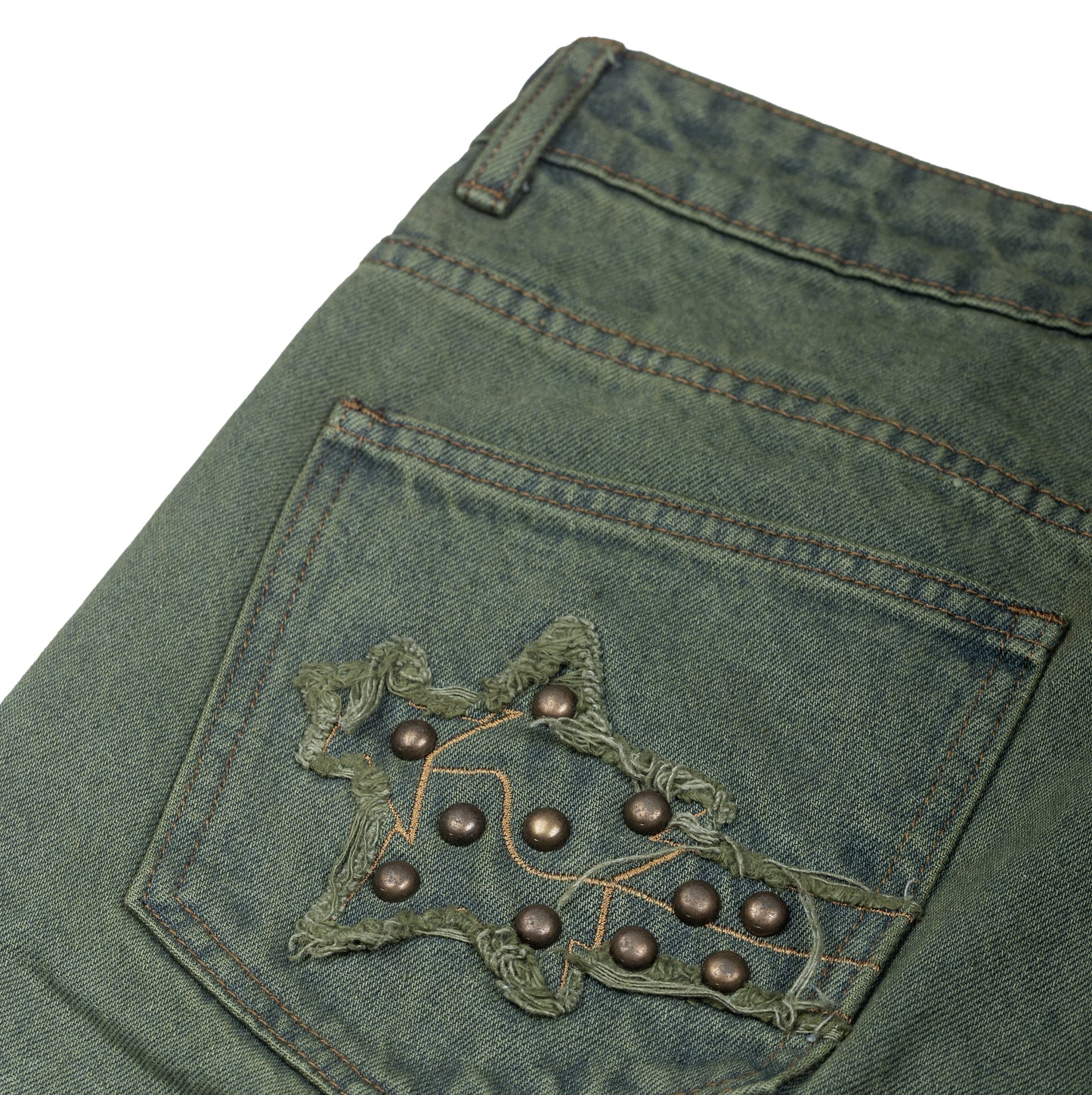 PT DISTRESSED DENIM - Green