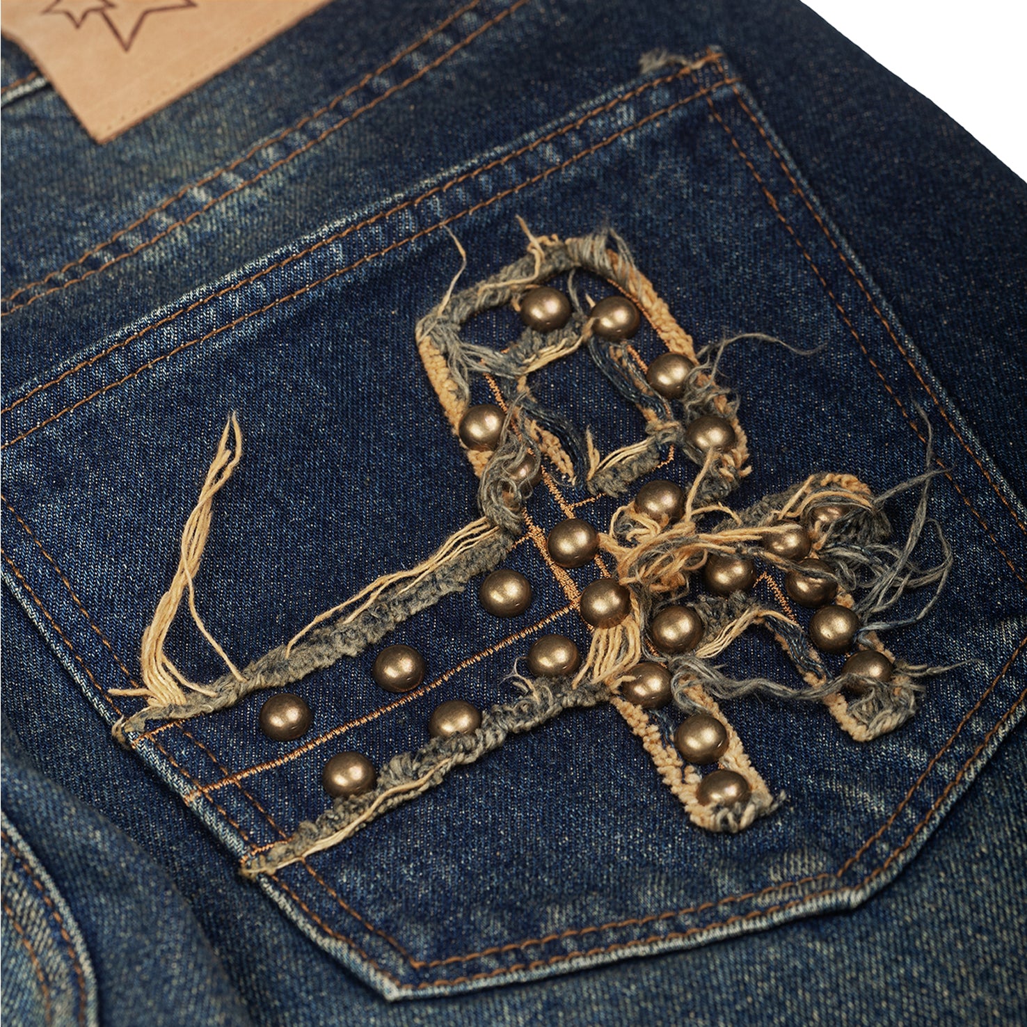 PT DISTRESSED DENIM - Navy