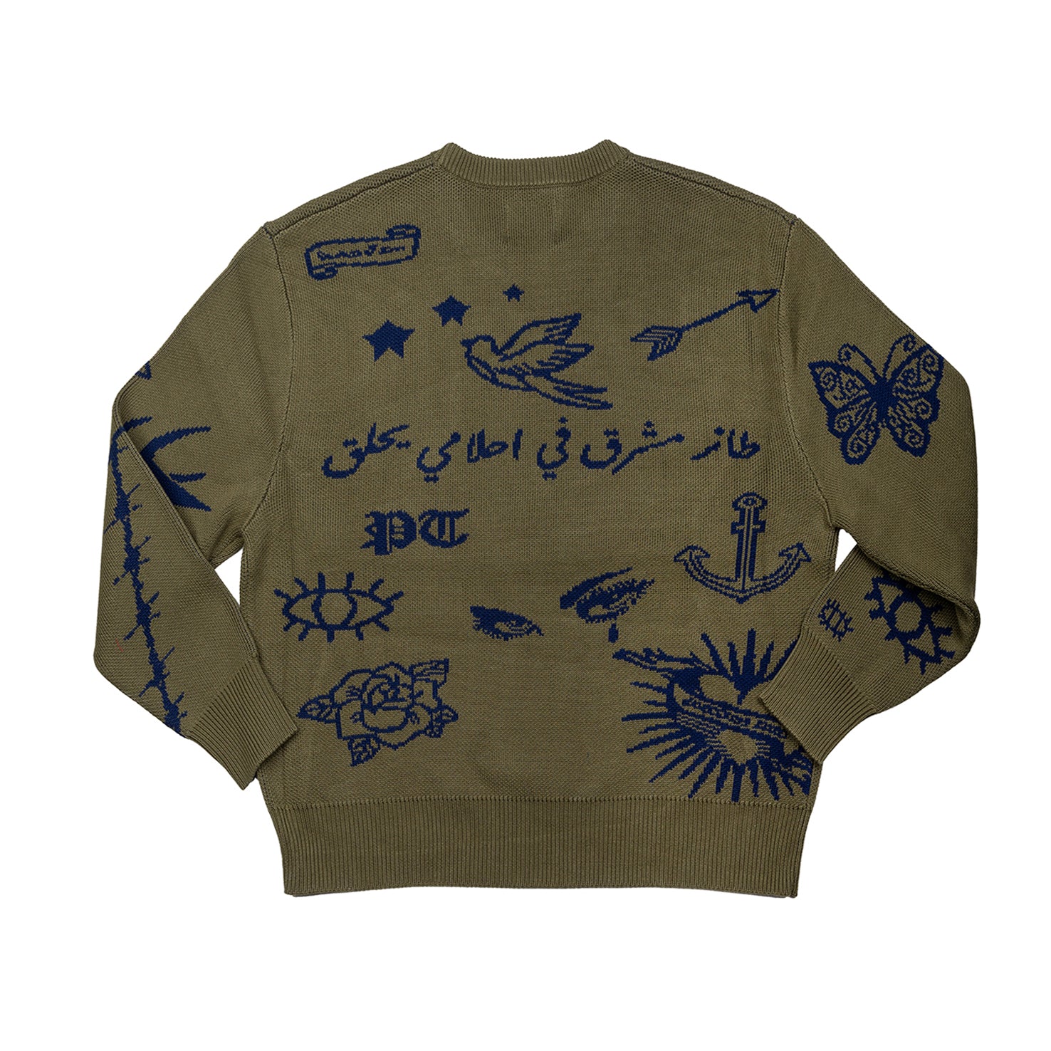 PT TATTOO KNIT - Olive