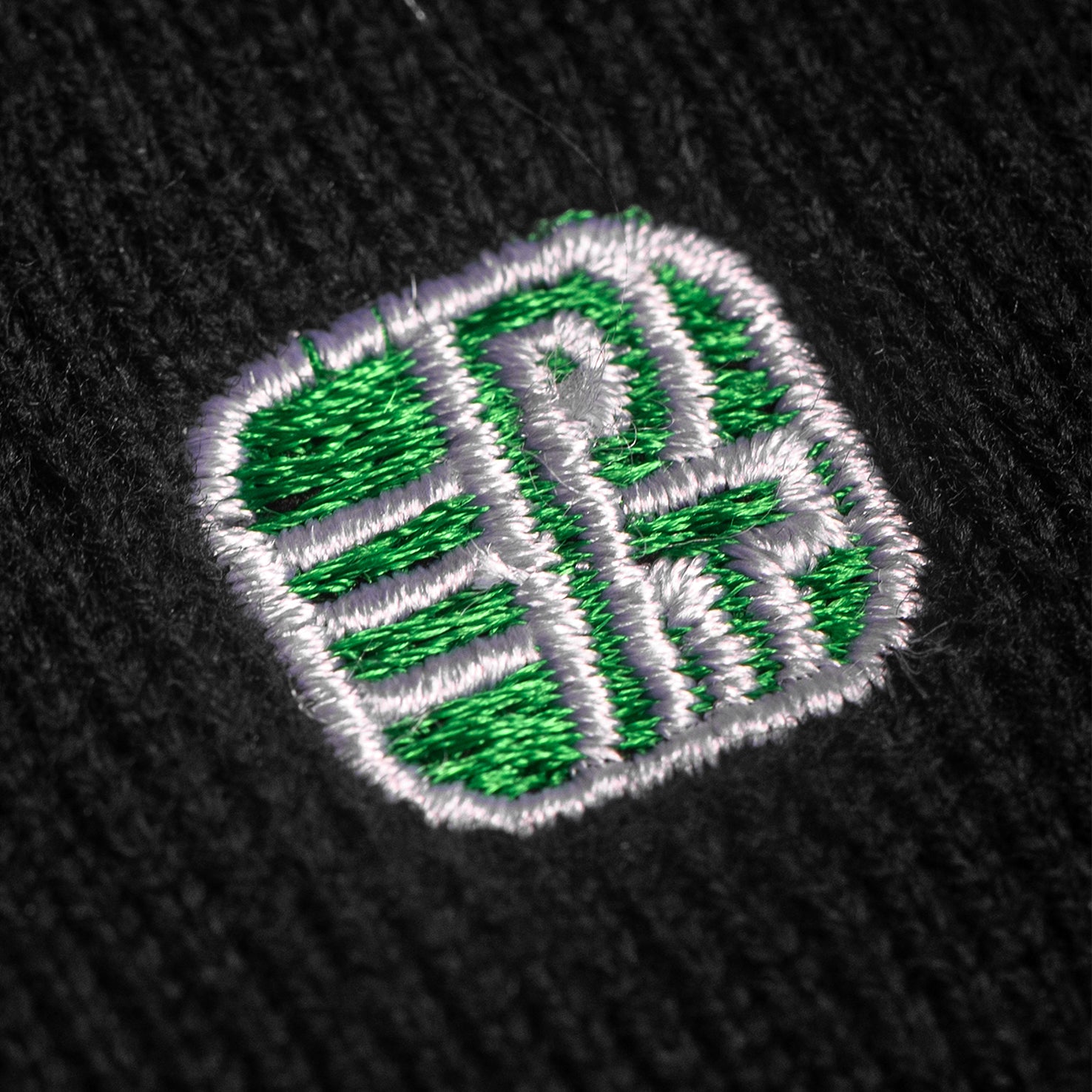 HALF SLEEVE KNIT LOGO POLO (BLACK)