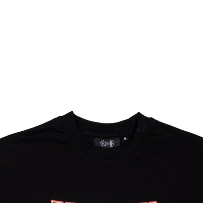 PT VARSITY TEE - Black/Pink
