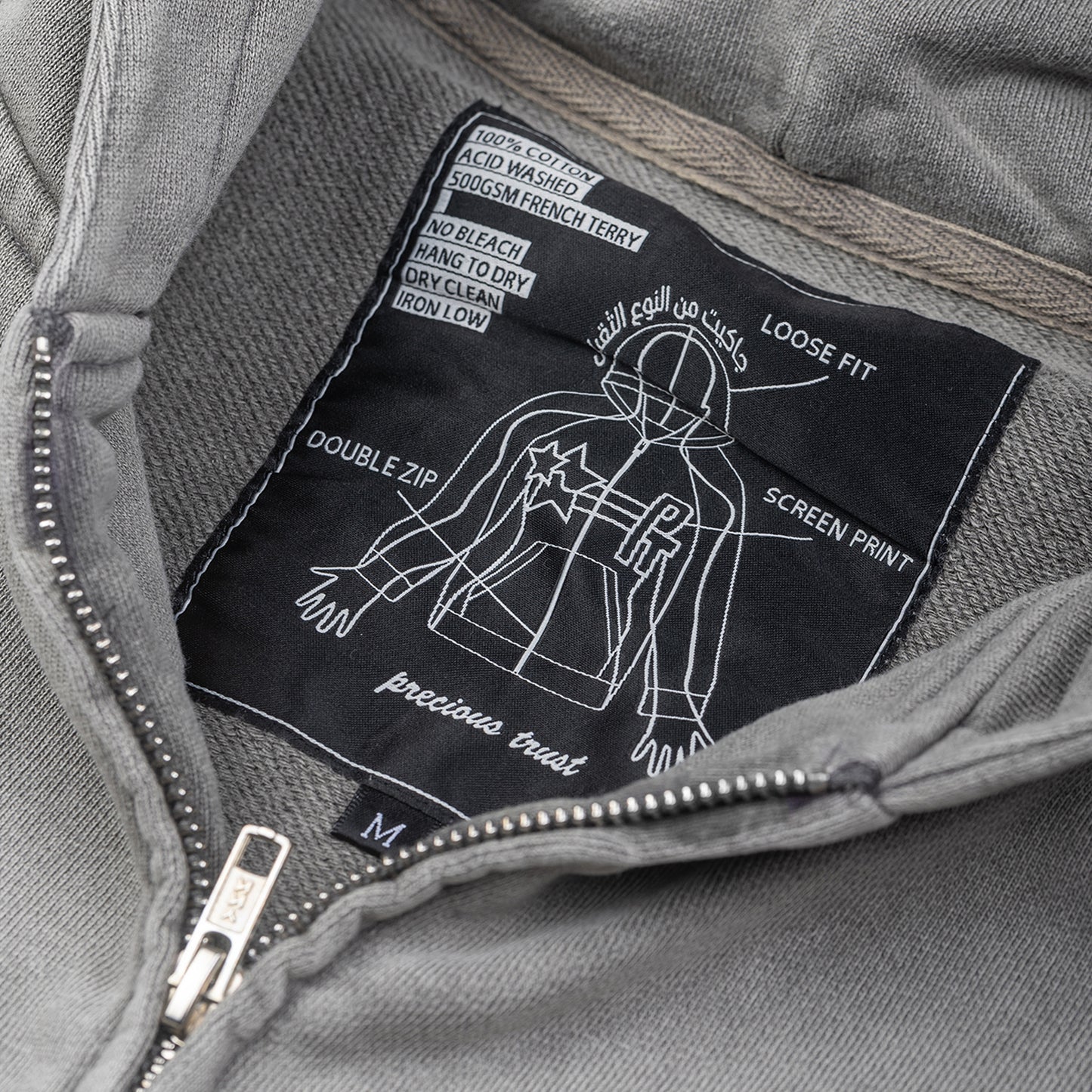 PT LOGO SWEAT HOODED  - Grey