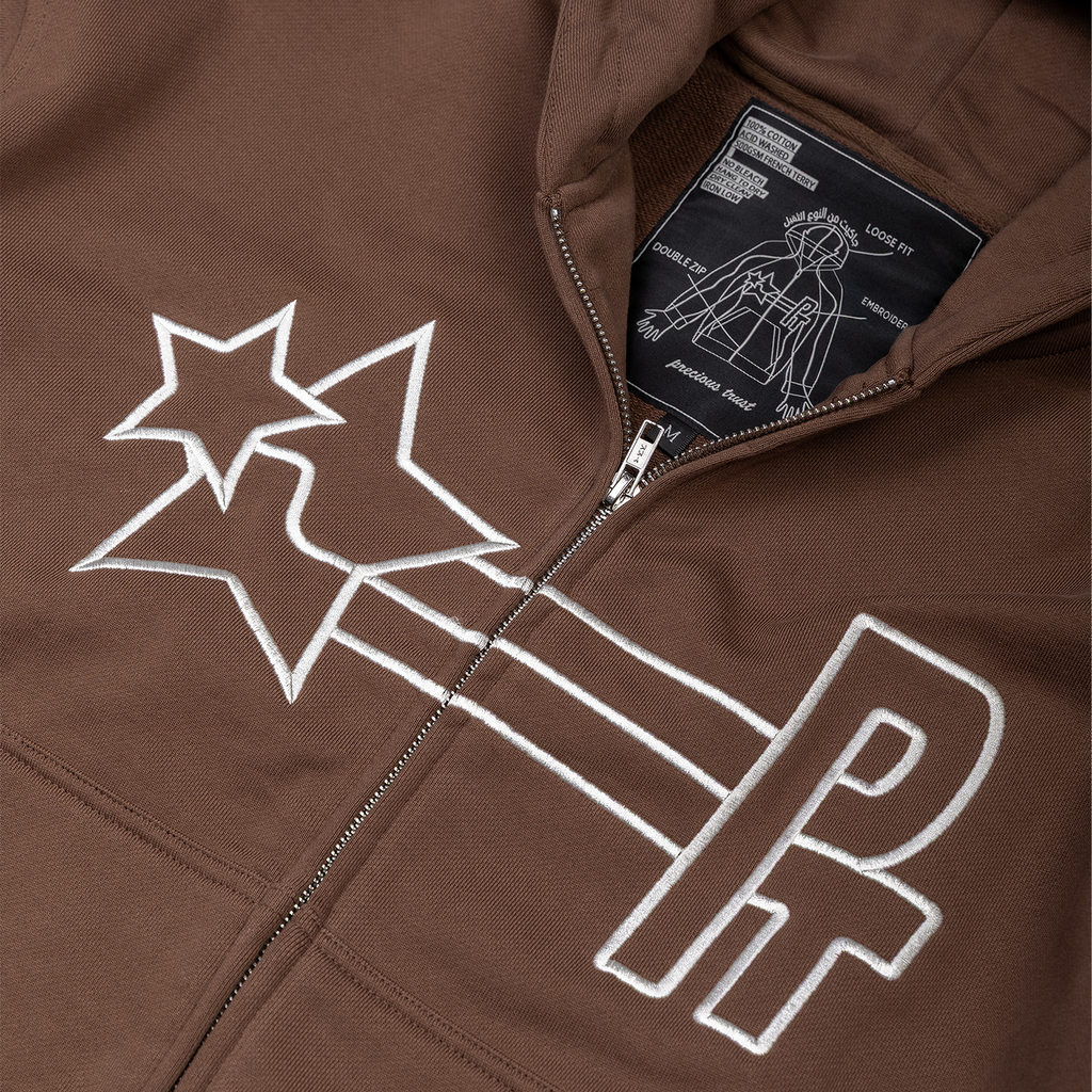 PT LOGO SWEAT HOODED  - Brown
