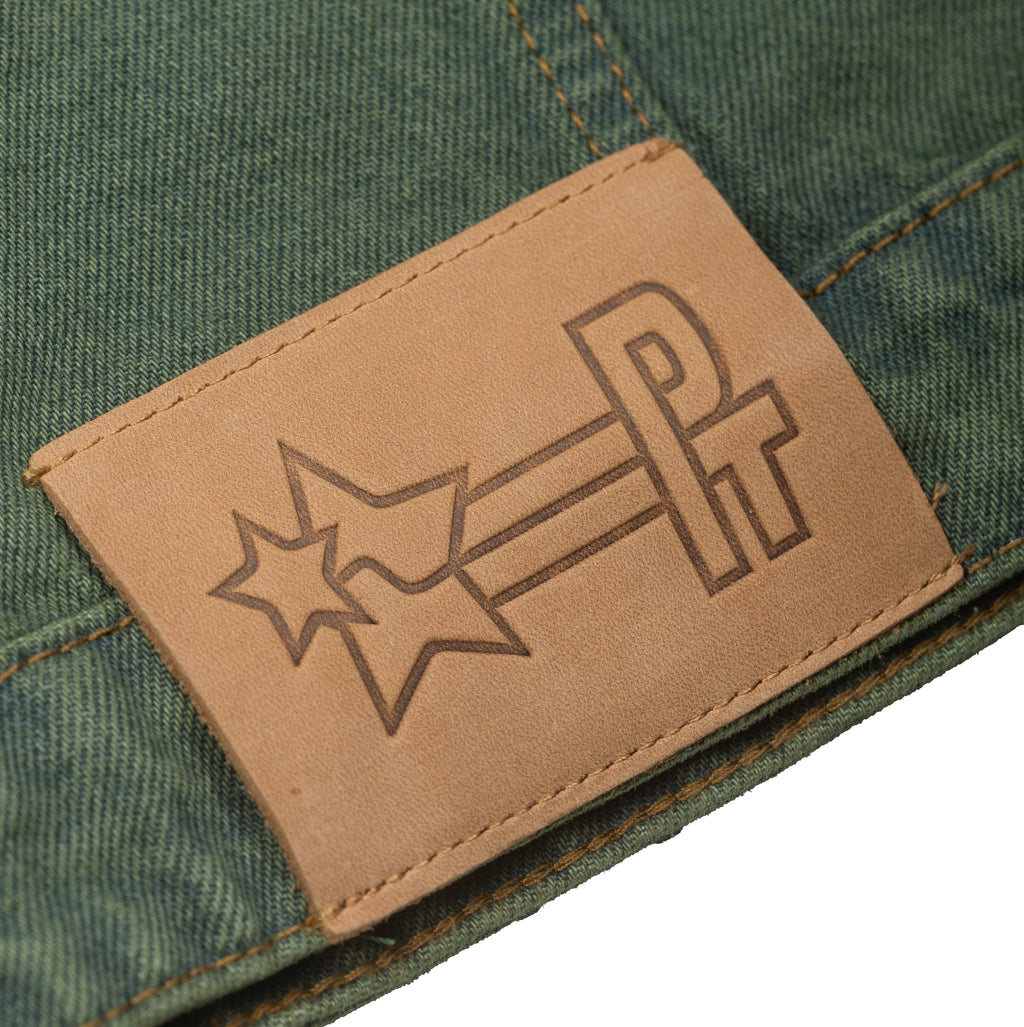 PT DISTRESSED DENIM JACKET - Green