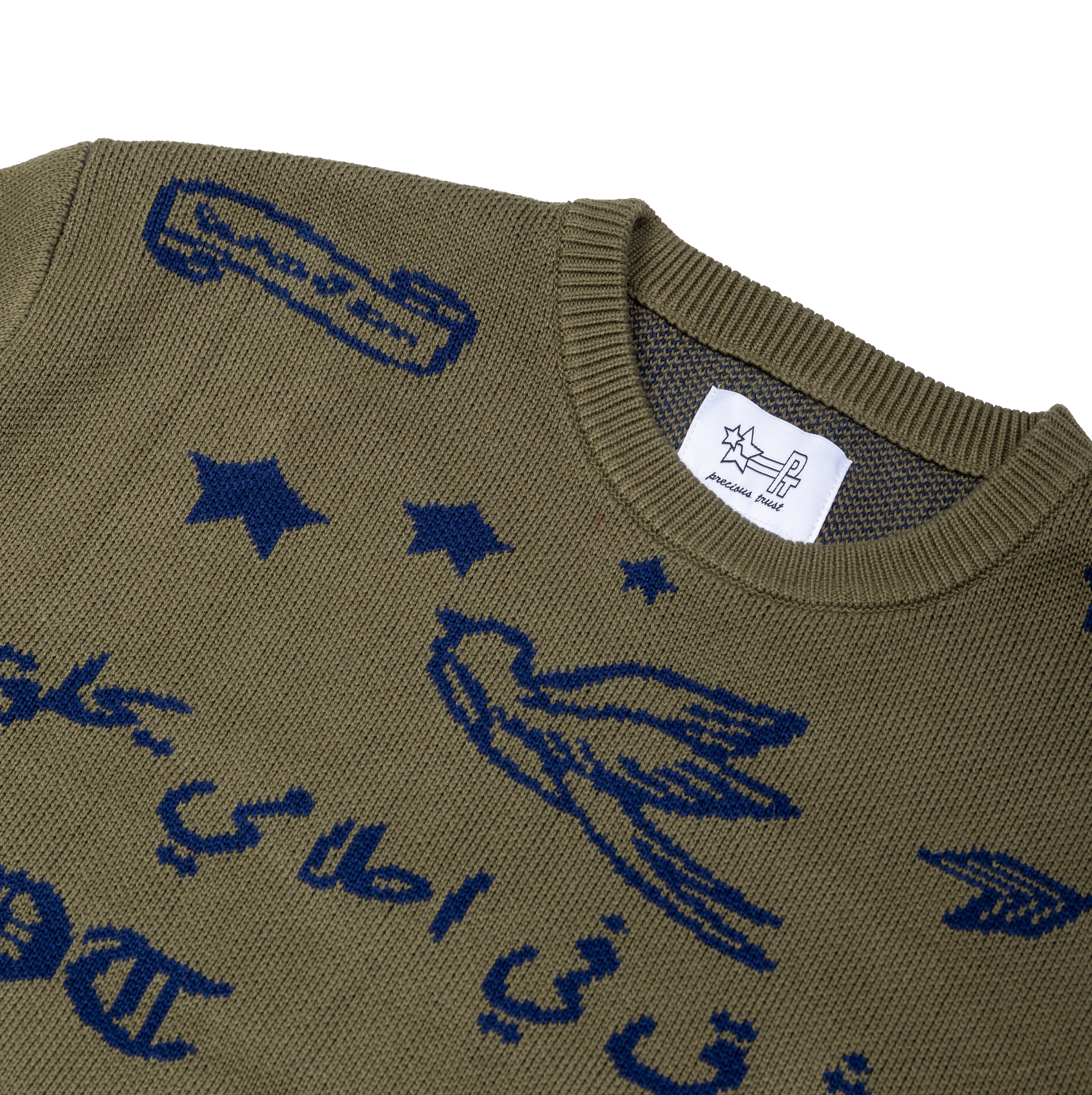 PT TATTOO KNIT - Olive