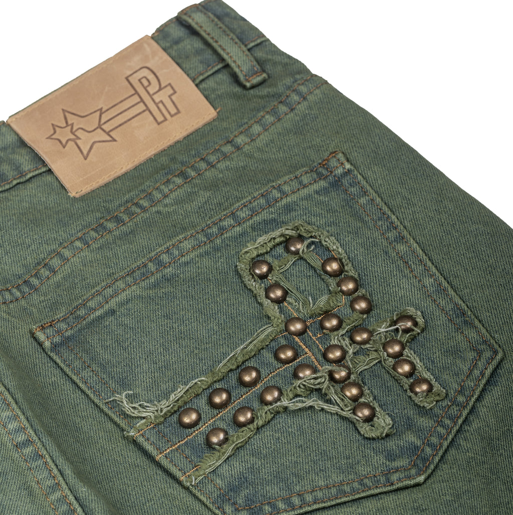 PT DISTRESSED DENIM - Green