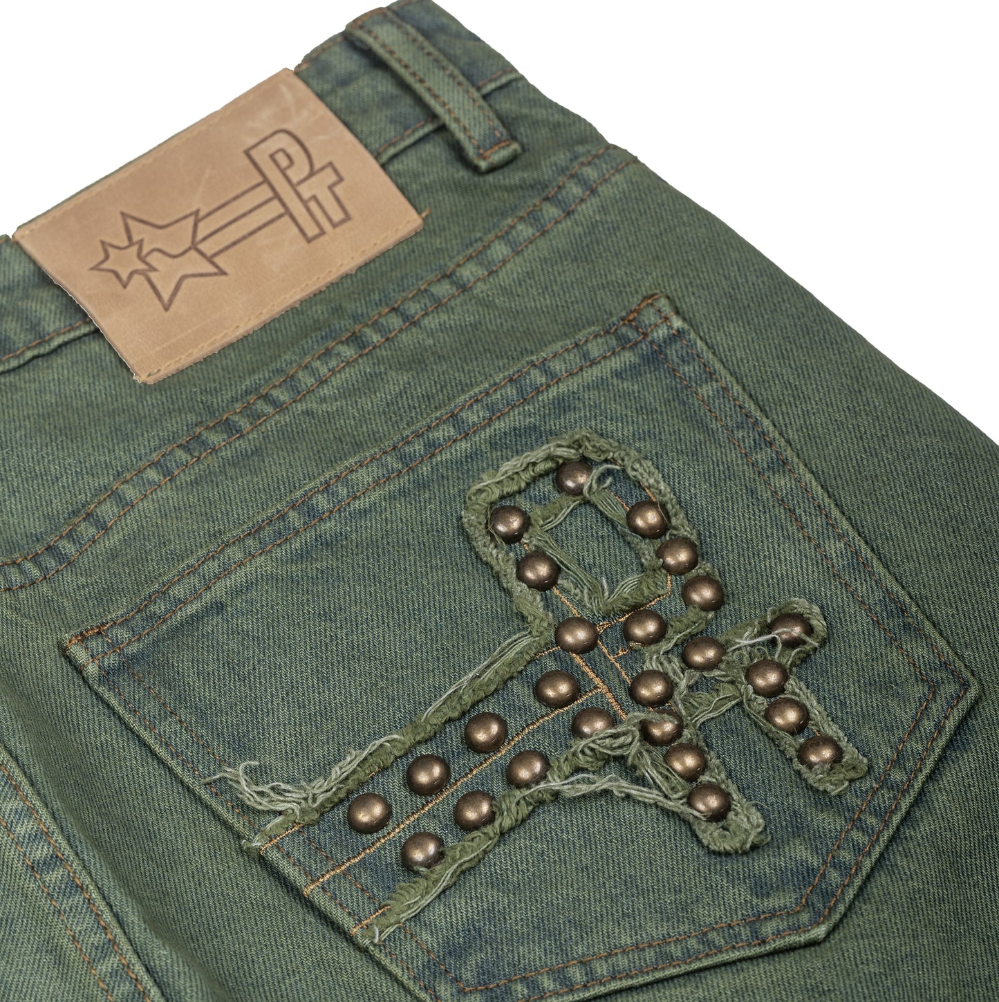 PT DISTRESSED DENIM - Green