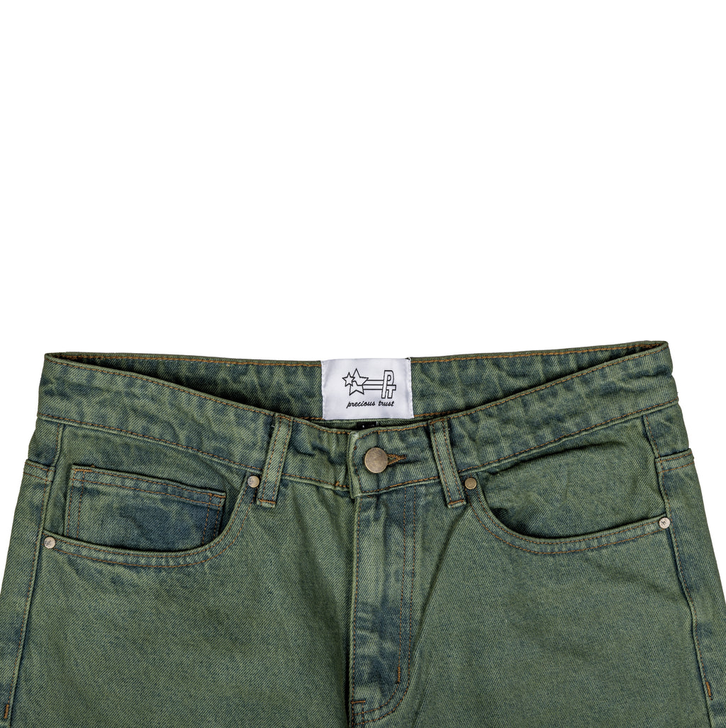 PT DISTRESSED DENIM - Green