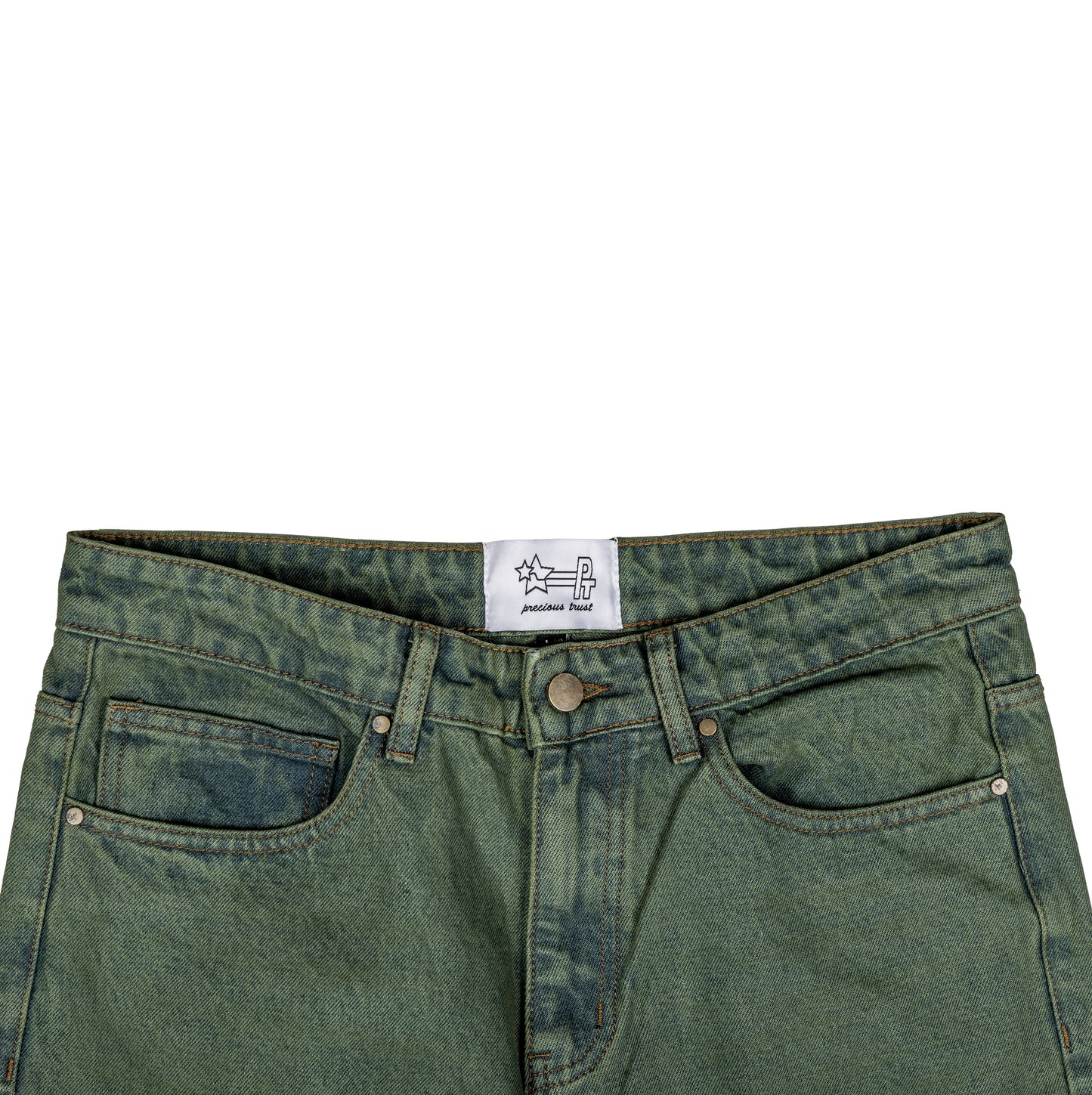 PT DISTRESSED DENIM - Green