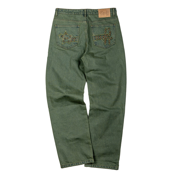 PT DISTRESSED DENIM - Green
